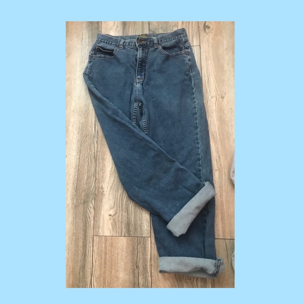 DARK BLUE MOM JEANS